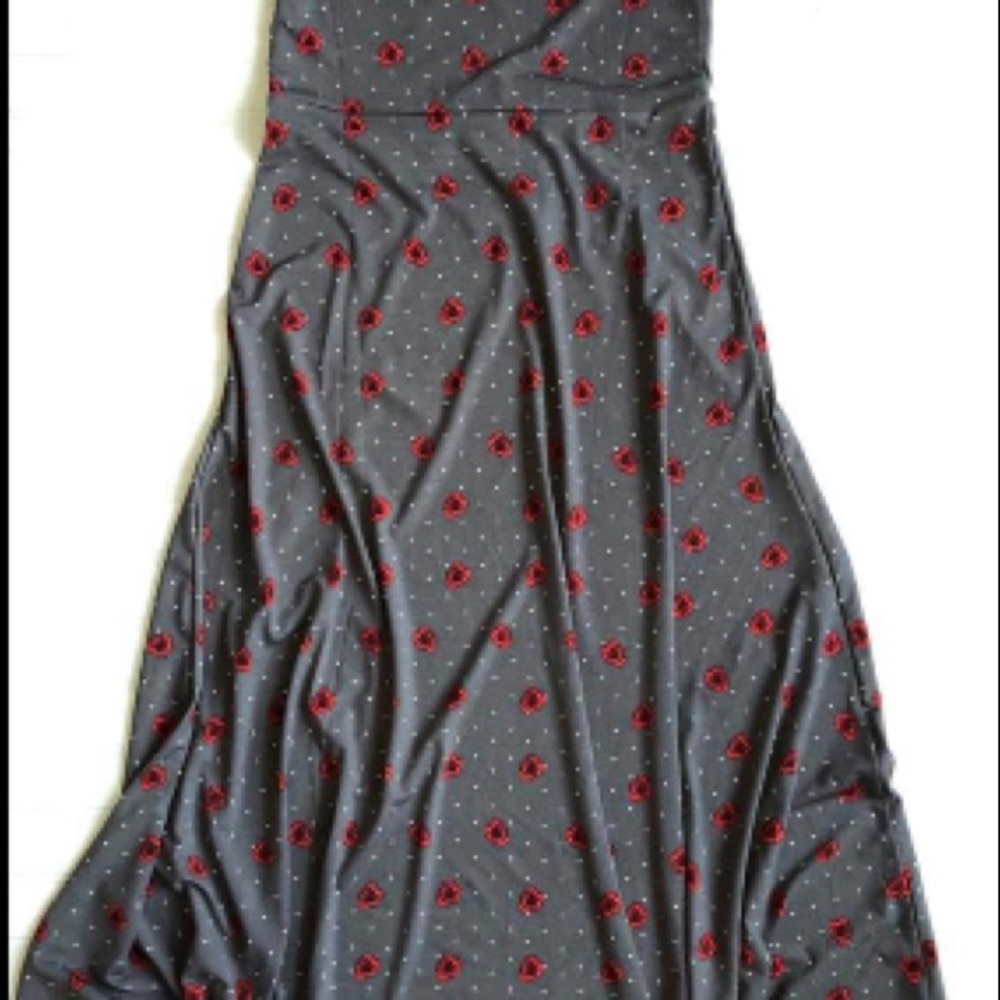 Rose print maxi skirt